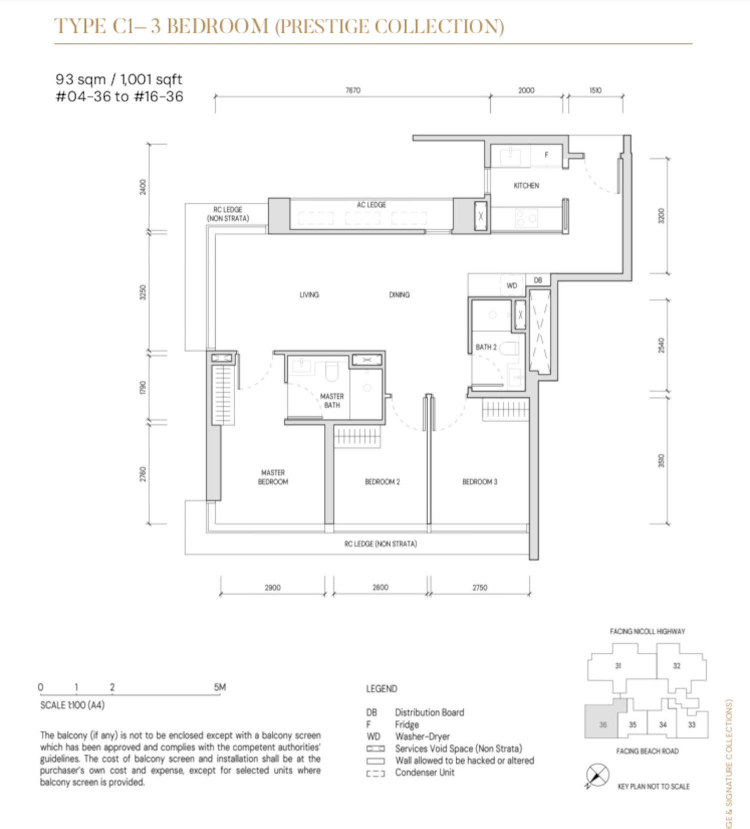 Aurea 3 Bedrooms Floor Plan